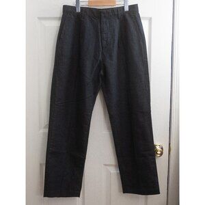 NWT GAP Linen-Cotton Pleated Pants Trousers Men, Size 28x28, Black